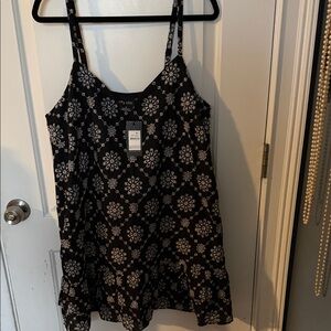 City Chic Dress Black and White Patterned